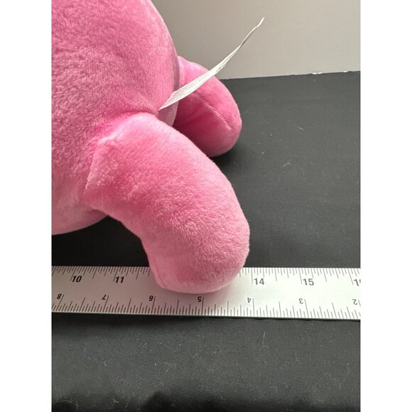 Pink Plush Dog Toy With Red & White Striped Shirt & Brown Ears Pillow Gift - Picture 7 of 8